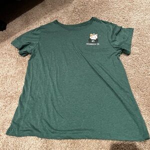 Green Shirt with Shamrock Design